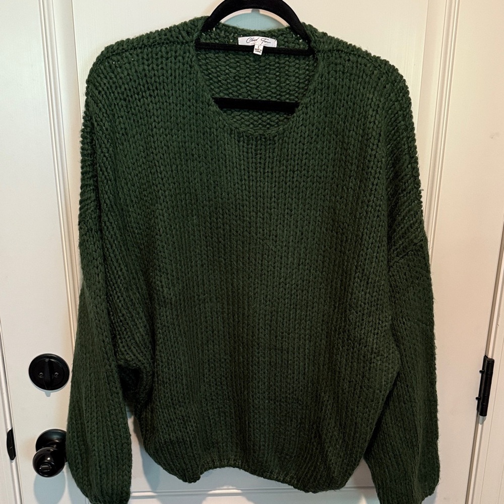 Cozy Green Knit Sweater